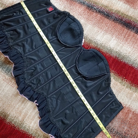 Coquette XL Black With Pink Bows Bustier Corset - Picture 12 of 15